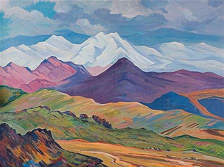 "Mountains" by Perch Aknuni - Auction record, sale price, and art valuation. Compare with similar artists and explore comparable artworks.