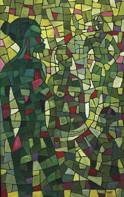 Sample artwork by Tola Wewe (Born 1959), known for painting - View similar artists and auction records