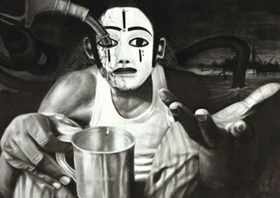 Sample artwork by Jefferson Johahan (Born 1970), known for painting - View similar artists and auction records