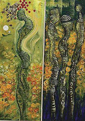 DIFFERENT STROKES by Fidel Oyiogu - Auction record, sale price, and art valuation. Compare with similar artists and explore comparable artworks.
