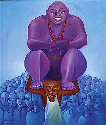 KING MAKER by Wande George - Auction record, sale price, and art valuation. Compare with similar artists and explore comparable artworks.