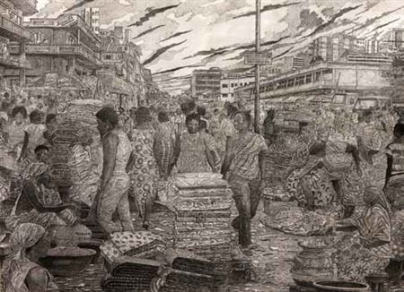 CLOTH SELLER AND HAWKERS RETURN TO THE PAVEMENTS/STREETS AFTER EJECTION