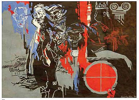 THE KING AND THE COUP PLOTTERS by Gani Odutokun - Auction record, sale price, and art valuation. Compare with similar artists and explore comparable artworks.