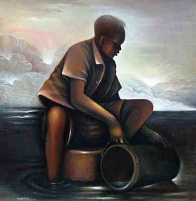 UNTITLED by Obi Ekwenchi - Auction record, sale price, and art valuation. Compare with similar artists and explore comparable artworks.