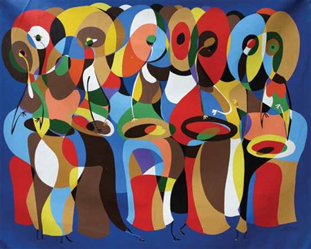 Sample artwork by Kofi Agorsor (Born 1970), known for painting - View similar artists and auction records