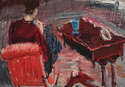 Woman inside by Max Wechsler Arnold - Auction record, sale price, and art valuation. Compare with similar artists and explore comparable artworks.