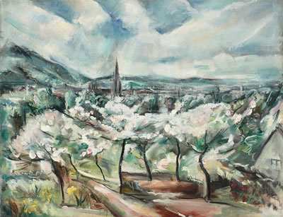 Sample artwork by Elena Popea (1885 - 1942), known for modernist figure, portrait and landscape painting - View similar artists and auction records