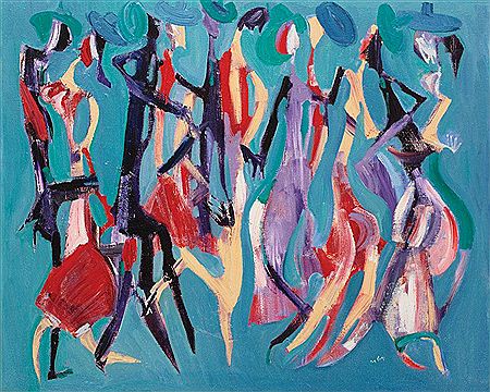 Sample artwork by Tia Peltz (1923 - 1999), known for painting - View similar artists and auction records