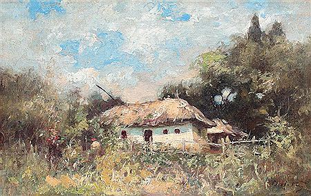 Edge of village by Adam Baltatu - Auction record, sale price, and art valuation. Compare with similar artists and explore comparable artworks.