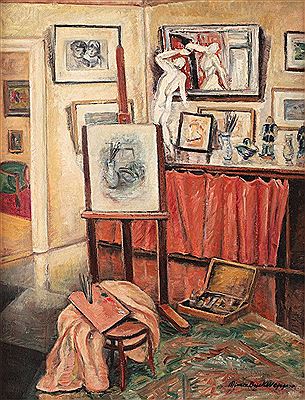Artist's studio by Mina Wepper - Auction record, sale price, and art valuation. Compare with similar artists and explore comparable artworks.