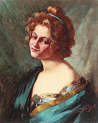 Lady in blue