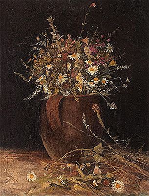 Jug with wild flowers by Joan Andreescu - Auction record, sale price, and art valuation. Compare with similar artists and explore comparable artworks.