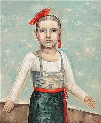 Portrait of Mary by Viorel Grimalschi - Auction record, sale price, and art valuation. Compare with similar artists and explore comparable artworks.