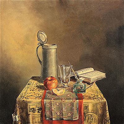 Interior of scholar by Zamfir Dumitrescu - Auction record, sale price, and art valuation. Compare with similar artists and explore comparable artworks.