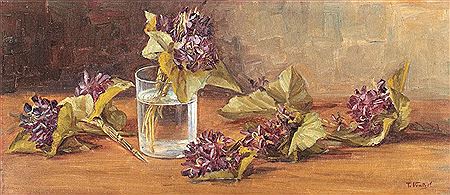 Violets by Anton (Tony) Ventzel - Auction record, sale price, and art valuation. Compare with similar artists and explore comparable artworks.