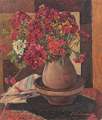Ulcica cu garofi?e by Constantin Vladescu - Auction record, sale price, and art valuation. Compare with similar artists and explore comparable artworks.