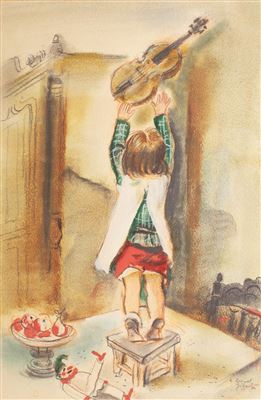 Vioara din cui by Aurel Jiquidi - Auction record, sale price, and art valuation. Compare with similar artists and explore comparable artworks.