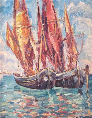 Barci la Vene?ia by Nicolae Darascu - Auction record, sale price, and art valuation. Compare with similar artists and explore comparable artworks.