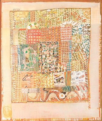 Sample artwork by Georgeta Naparus (1930 - 1997), known for surrealistic dreamlike paintings with an authentic narrativism. - View similar artists and auction records
