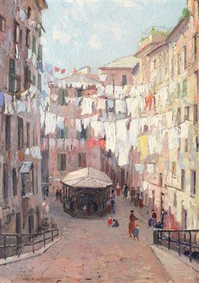 Vedere din Genova by Amedeo Merello - Auction record, sale price, and art valuation. Compare with similar artists and explore comparable artworks.