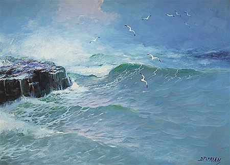 Waves and seagulls