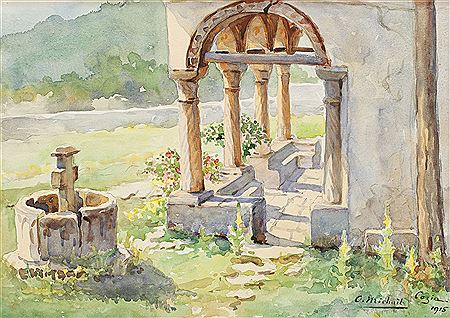Porch at the monastery [1915]