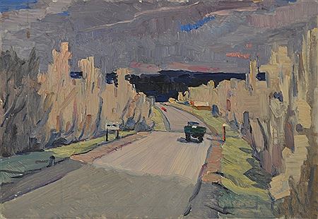 "Landscape with road" by Feodor Serguievitch Yousov - Auction record, sale price, and art valuation. Compare with similar artists and explore comparable artworks.