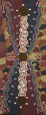 Sample artwork by Andrea Nungarrayi Martin (Born 1965), known for aboriginal painting - View similar artists and auction records