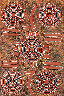Men's Ceremony, 1997 by George Petyarre - Auction record, sale price, and art valuation. Compare with similar artists and explore comparable artworks.