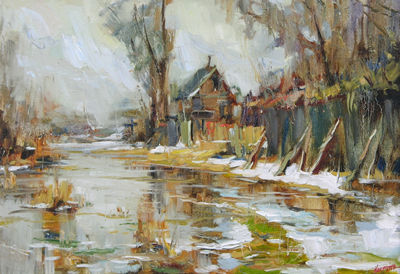 LANDSCAPE WITH STREAM