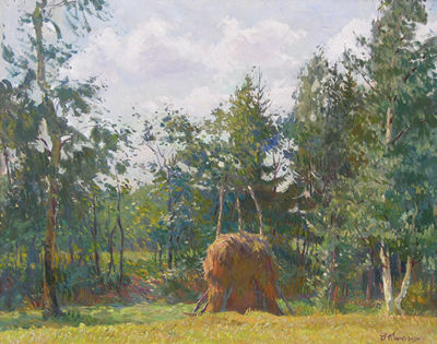 "Landscape with Young Haystack"