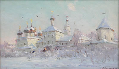 THE TRIPHONOVSKY MONASTERY by Andrei Shirov - Auction record, sale price, and art valuation. Compare with similar artists and explore comparable artworks.