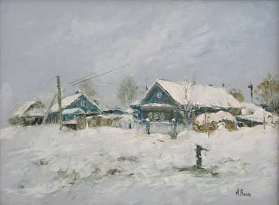 Winter Village by Alexander Volya - Auction record, sale price, and art valuation. Compare with similar artists and explore comparable artworks.