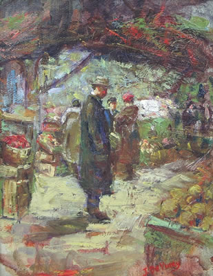 At the Market by Jesse Deviney - Auction record, sale price, and art valuation. Compare with similar artists and explore comparable artworks.