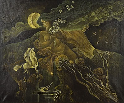 "The Foggy Moon Has Ascended" by Vitali Tiseyev - Auction record, sale price, and art valuation. Compare with similar artists and explore comparable artworks.