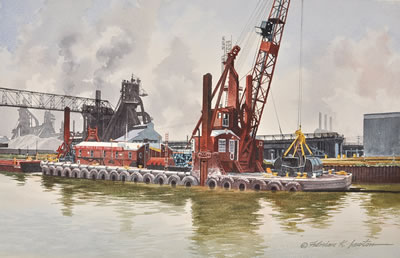 Sample artwork by Florian Lawton (1921 - 2011), known for farm-landscape and genre painting - View similar artists and auction records