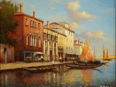 "Small Stores of Venice" by Yuri Zeleng - Auction record, sale price, and art valuation. Compare with similar artists and explore comparable artworks.