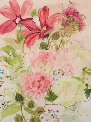 Red floral by Marion Bryson - Auction record, sale price, and art valuation. Compare with similar artists and explore comparable artworks.