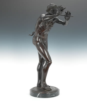 Figure of a faun playing pipes by Ferdinando De Luca - Auction record, sale price, and art valuation. Compare with similar artists and explore comparable artworks.