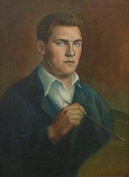 Portrait of Elmer Novotny: Self-portrait