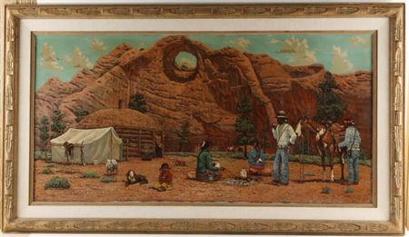 Window Rock by Robert Becenti Jr - Auction record, sale price, and art valuation. Compare with similar artists and explore comparable artworks.