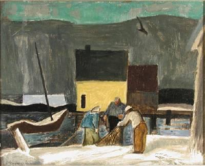Winter Shore Scene