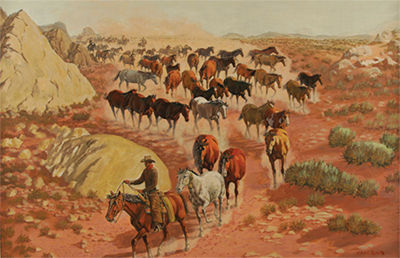 Sample artwork by Cecil Alden Smith (1910 - 1984), known for western genre, landscape, sculptor - View similar artists and auction records