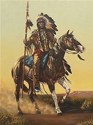 Quanah Parker by Jon Ren - Auction record, sale price, and art valuation. Compare with similar artists and explore comparable artworks.