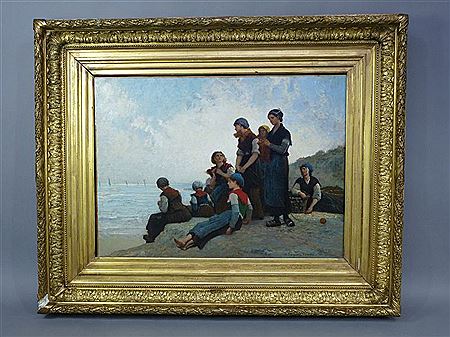 Jeune femme sur les rochers attendant le retour des pêcheurs by Alfred Feyen Perrin - Auction record, sale price, and art valuation. Compare with similar artists and explore comparable artworks.