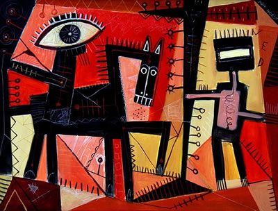Ned Kelly (Cubist) by Max Horst - Auction record, sale price, and art valuation. Compare with similar artists and explore comparable artworks.