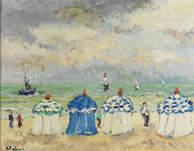 Les Parasols à Trouville