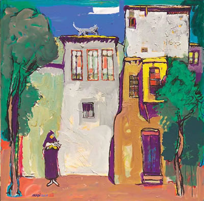Sample artwork by Asaad Arabi (Born 1941), known for abstract painting - View similar artists and auction records