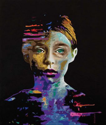Sample artwork by Elias Izoli (Born 1976), known for modernist portrait painting - View similar artists and auction records