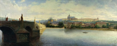 View on Hradcany and charles bridge by Jan B Minarik - Auction record, sale price, and art valuation. Compare with similar artists and explore comparable artworks.